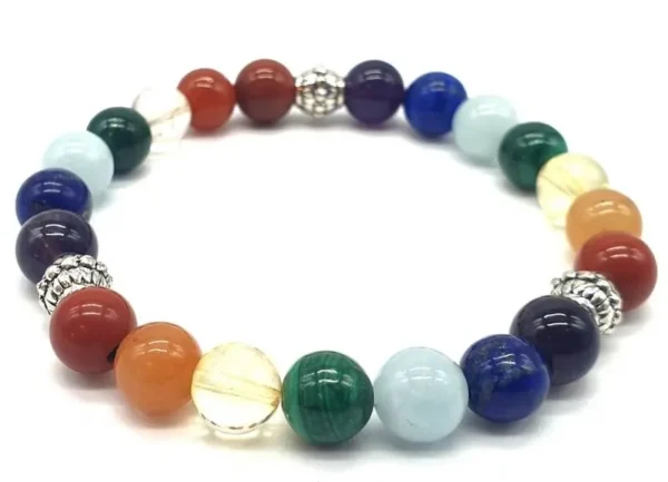 Bracelet 7 chakras en pierres naturelles