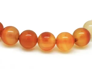Perle Cornaline 8mm en pierre naturelle : Énergie et vitalité