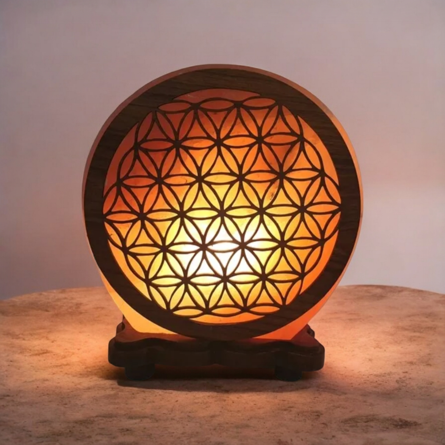 Lampe de sel Fleur de Vie 5kg