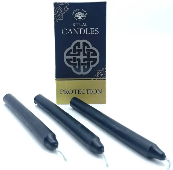 Cierges noirs pour rituels de protection