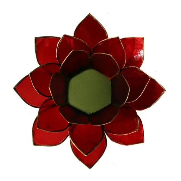 Bougeoir fleur de lotus Rouge