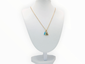 Collier Pendule Divina bleu azur