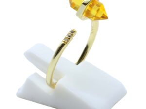 Bague Argent 925 citrine pointe