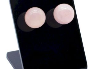 Boucles d’Oreilles Perle Quartz Rose