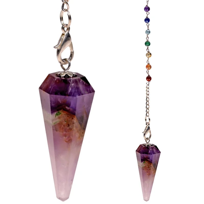 Pendule Améthyste 7 Chakras – Image 3