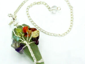 Pendule Sept Chakras en Aventurine