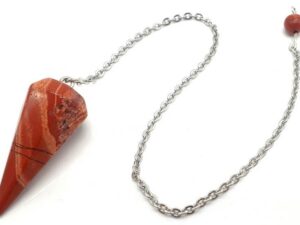 Pendule Conique Jaspe Rouge