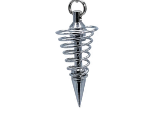 Pendule laiton chromé en forme de spirale