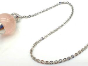 Pendule sphère en Quartz Rose 4 cm