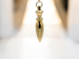 Pendule de Radiesthésie en Laiton Plaqué Or