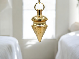 Pendule de Radiesthésie en Laiton Plaqué Or