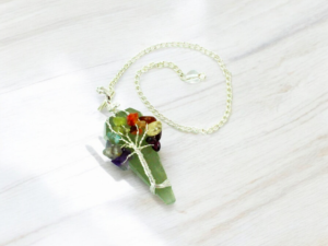Pendule Sept Chakras en Aventurine