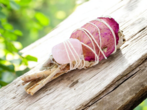 Sauge Blanche avec Quartz rose