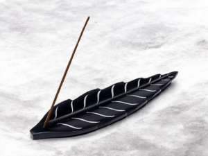 Porte-Encens en forme de feuille