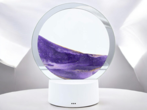 Lampe Sable Ronde 18 cm – Violet Zen et Décoration