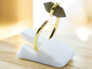 Bague Labradorite – Argent 925 plaqué Or