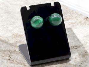 Boucles d’Oreilles Perle Malachite